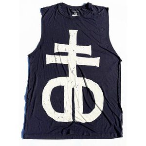 DROP DEAD LOGO DISTRESSED TANK TOP